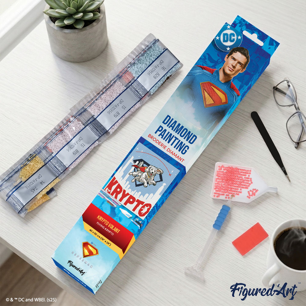 Charger l'image dans la galerie, Broderie Diamant - Superman - Krypto Volant