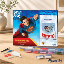 Charger l'image dans la galerie, Broderie Diamant - Krypto Volant - Superman 40x50cm toile tendue sur châssis