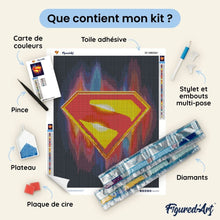 Charger l'image dans la galerie, Broderie Diamant - Superman - Emblème Bouclier-S
