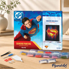 Charger l'image dans la galerie, Broderie Diamant - Emblème Bouclier-S - Superman 40x50cm toile tendue sur châssis