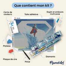 Charger l'image dans la galerie, Broderie Diamant - Superman - Forteresse de Solitude avec Bouclier-S