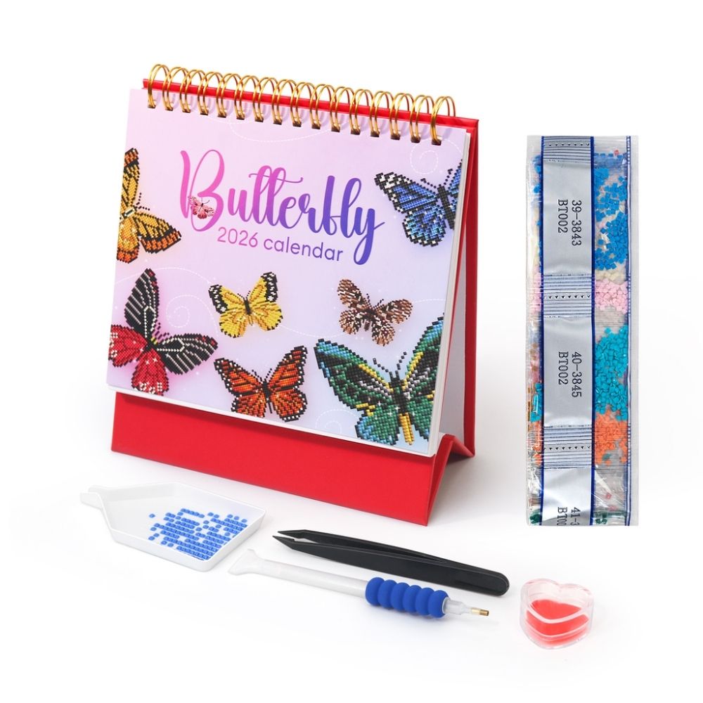 Calendrier Broderie Diamant 2026 - Papillons Figured'Art