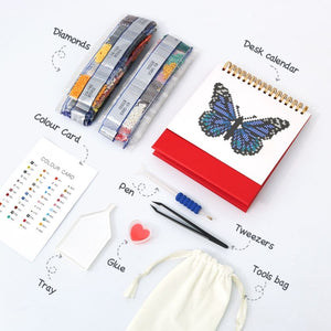 Calendrier Broderie Diamant 2026 - Papillons