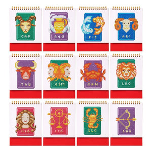 Calendrier Broderie Diamant 2026 - Signes du zodiaque