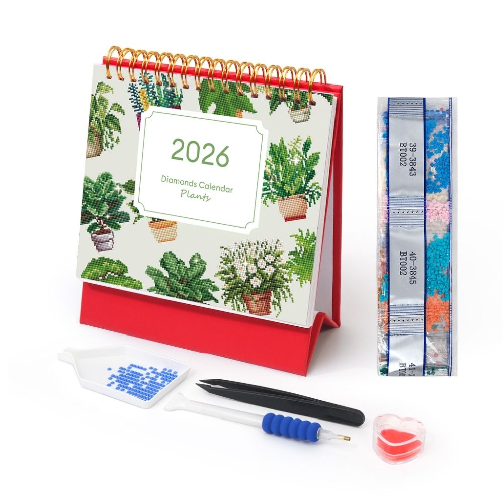 Calendrier Diamond Painting 2026 - Plantes d’intérieur en pot Figured'Art