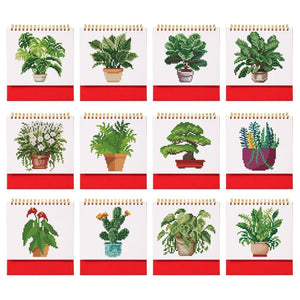 Calendrier Diamond Painting 2026 - Plantes d’intérieur en pot