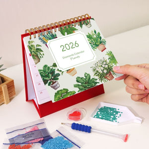 Calendrier Diamond Painting 2026 - Plantes d’intérieur en pot