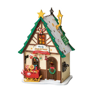 Maison Miniature Maison de Noël Scintillante