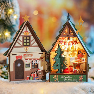 Maison Miniature Maison de Noël Scintillante