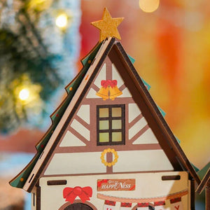 Maison Miniature Maison de Noël Scintillante