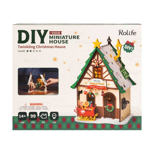 Maison Miniature Maison de Noël Scintillante