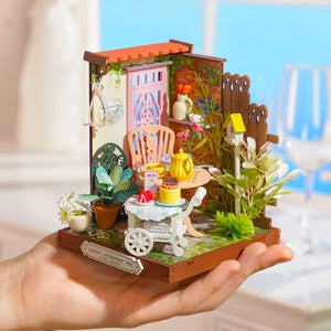 Maison Miniature Jardin de Thé Élégant