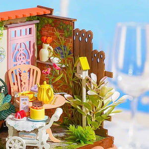 Maison Miniature Jardin de Thé Élégant