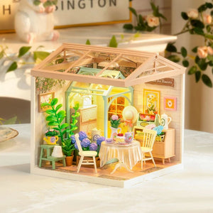 Maison Miniature Jardin de Thé Fleuri