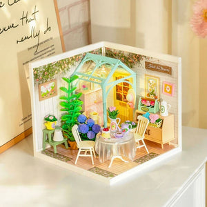 Maison Miniature Jardin de Thé Fleuri
