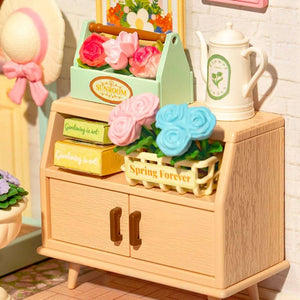 Maison Miniature Jardin de Thé Fleuri