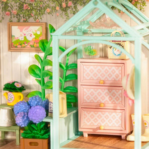 Maison Miniature Jardin de Thé Fleuri
