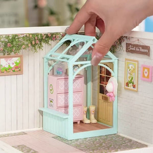 Maison Miniature Jardin de Thé Fleuri