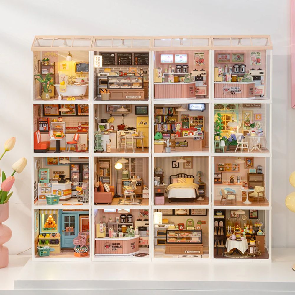 Étagère de rangement miniature pour maison de poupée, vitrine Étagère de rangement miniature pour maison de poupée, vitrine