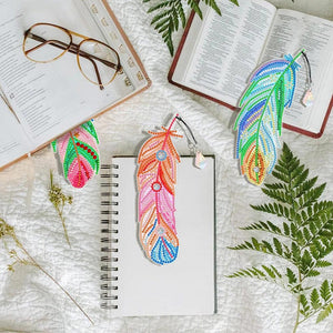 Marque-Pages Diamond Painting 6x avec Plume