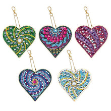 Charger l&#39;image dans la galerie, Pendentif en Forme de Cœur Diamond Painting Ensemble de 5 pièces 5