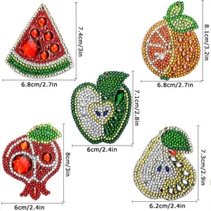 Pendentif de Fruit Diamond Painting Ensemble de 5 Pièces