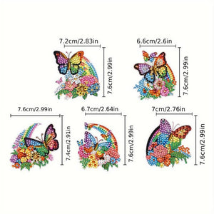 Diamond Painting Jolis Papillons avec Ensemble de 5 Pièces