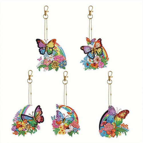 Diamond Painting Jolis Papillons avec Ensemble de 5 Pièces