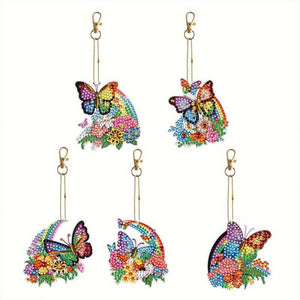 Diamond Painting Jolis Papillons avec Ensemble de 5 Pièces