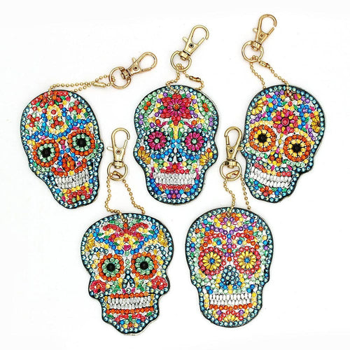Pendentif Diamond Painting Crâne Ensemble de 5 pièces