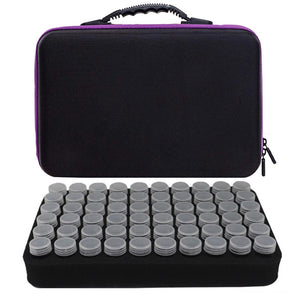 Étui de Rangement Diamond Painting Violet avec 60 Compartiments + Accessoires