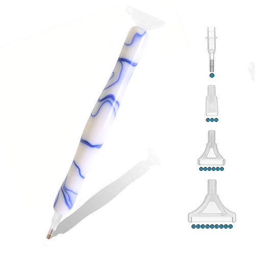 Stylo Premium Ergonomique Diamond Painting Vagues Bleues 5 Variantes