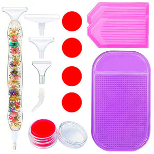 Stylo Premium Ergonomique Diamond Painting Bain de Fleurs 5 Variantes