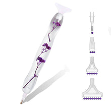 Charger l&#39;image dans la galerie, Stylo Premium Ergonomique Diamond Painting Fleurs Violettes 5 Variantes