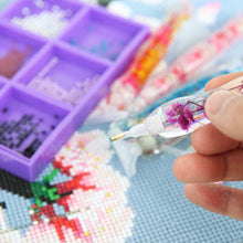 Charger l&#39;image dans la galerie, Stylo Premium Ergonomique Diamond Painting Fleurs Violettes 5 Variantes