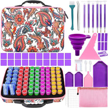 Charger l&#39;image dans la galerie, Étui Diamond Painting Fleurs avec 70 Pots + Accessoires