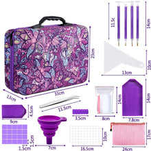 Charger l&#39;image dans la galerie, Étui Diamond Painting Fleurs Violettes avec 120 Pots + Accessoires