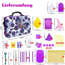 Charger l&#39;image dans la galerie, Étui Diamond Painting Papillon avec 70 Compartiments + Accessoires