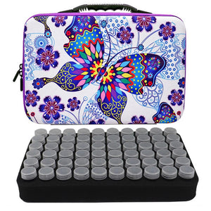 Étui Diamond Painting Papillon avec 70 Compartiments + Accessoires