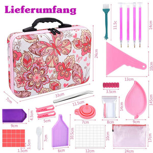 Étui Diamond Painting Papillons avec 60 Compartiments + Accessoires