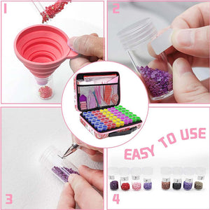 Étui Diamond Painting Papillons avec 60 Compartiments + Accessoires