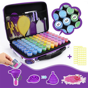 Étui Diamond Painting Papillons avec 70 Compartiments + Accessoires