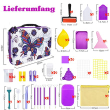 Charger l&#39;image dans la galerie, Étui Diamond Painting Papillons avec 70 Compartiments + Accessoires