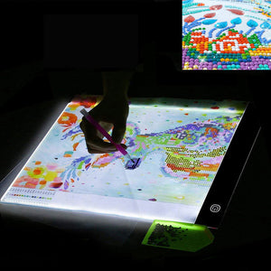 Pad LED Diamond Painting Rose + Accessoires A4