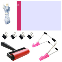 Charger l&#39;image dans la galerie, Pad LED Diamond Painting Rose + Accessoires A4