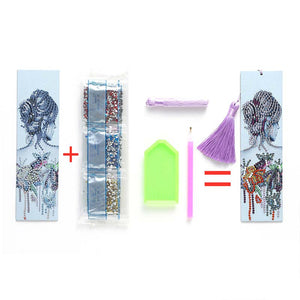Marque-Pages Diamond Painting Femme avec Fleurs