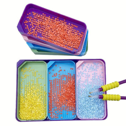 Ensemble de Plateaux Multifonctionnels Diamond Painting