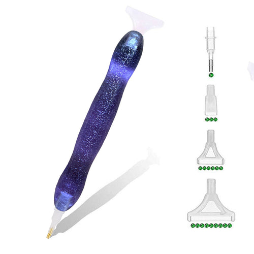 Stylo Premium Diamond Painting Ergonomique Paillettes Violet 5 Variantes