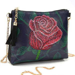 Sac Diamond Painting Rose Rouge