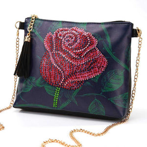 Sac Diamond Painting Rose Rouge